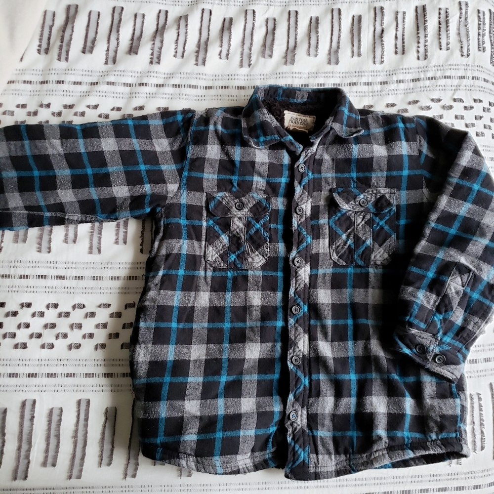 Kids Flannel Top W/ Sherpa-Like Lining